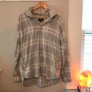 Grey boyfriend flannel